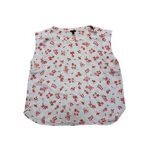 Ann Taylor Factory XL Pink Floral Sleeveless Blouse Top 24x26